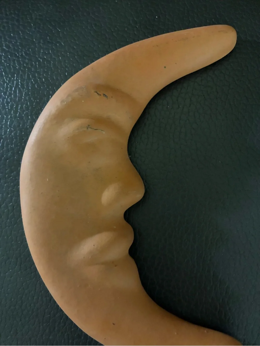 Handcrafted Terracotta Crescent Moon Wall Hanging Sculpture
